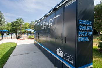 The hub by amazon package lockers